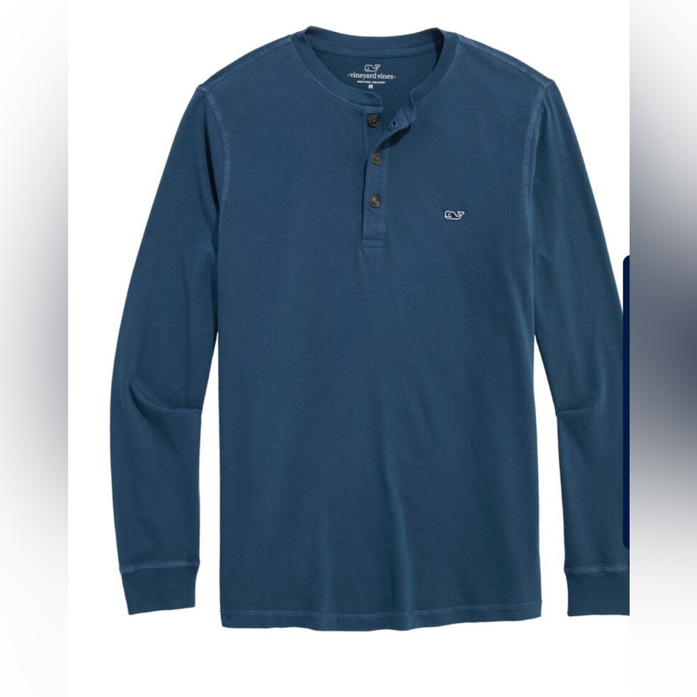 Vineyard Vines Men's Navy Long Sleeve Henley